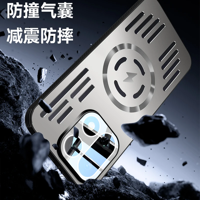 For Oneplus 15 Magsafe Charging Metal Heat Dissipation Case For Oneplus 15 1+15 Aluminium Slloy Hard Shockproof Cover Bumper