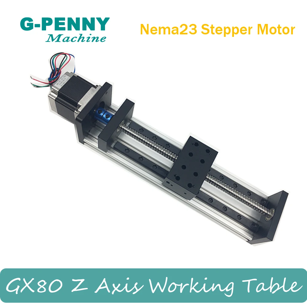 

CNC Wood Woking Machine Z Axis X Y Axis Linear Motion Guide Rail sliding table with Ball Screw 1204 1605 1610 NEMA23 Motor