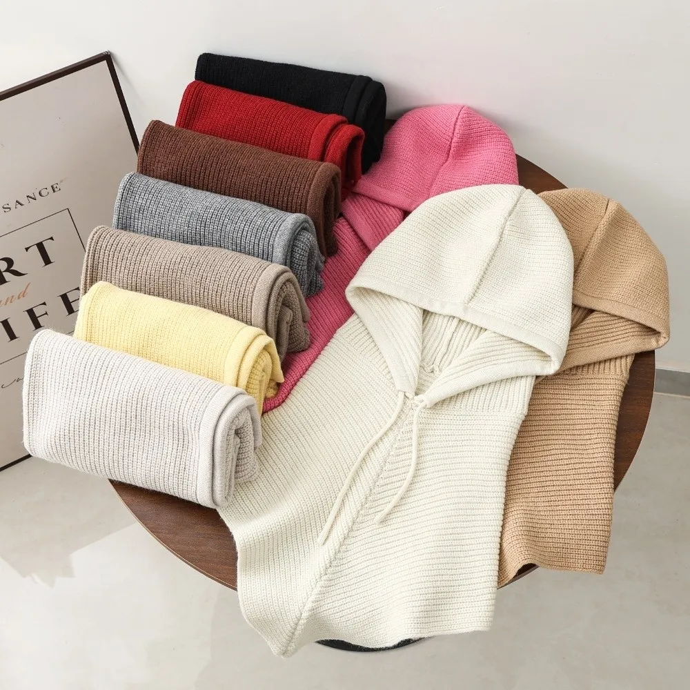 قبعة بالاكلافا شتوية صوفية لحماية الأذن، تصميم متكامل، طوق رقبة من قطعة واحدة، عنصر دافئ، نسيج محبوك