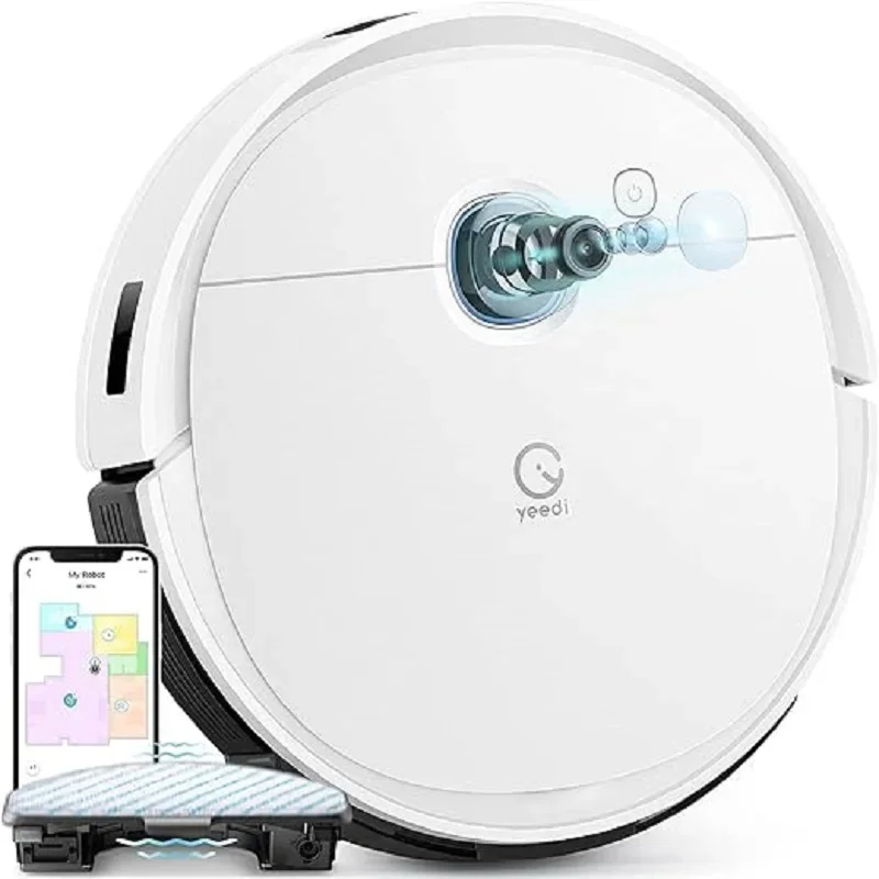 Yeedi Vac 2 Pro Robot Vacuum Cleaner 3000Pa Suction 240mins Runtime Wet and Dry Cleaner Carpet Detection App Voice Control