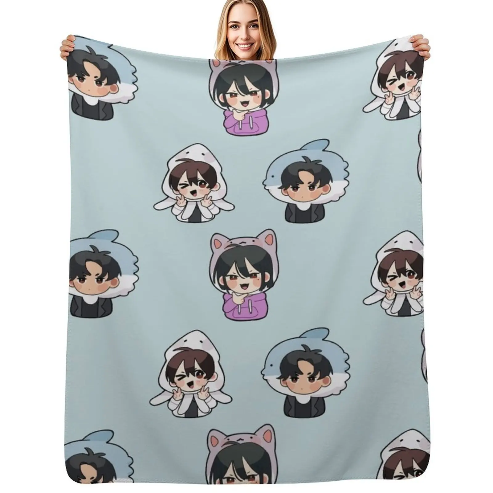 Omniscient Reader's Viewpoint Sticker Pack Throw Blanket Soft Solid Color Blanket for Couch Bed