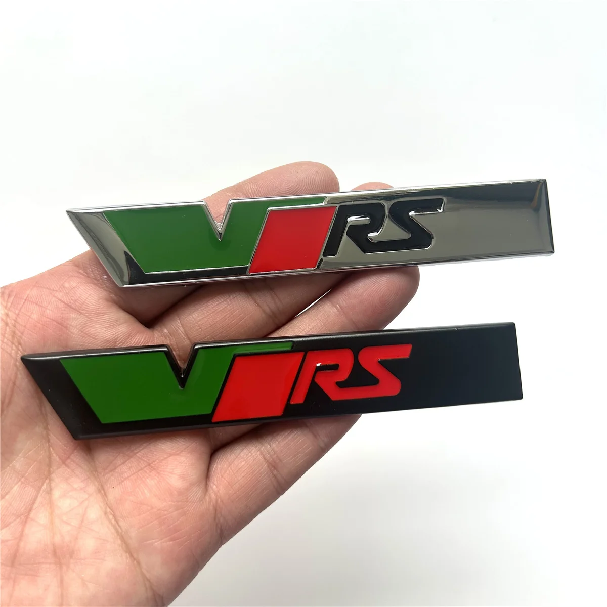 3D Metal RS Logo VRS Emblem Car Trunk Badge For Kodiaq Rapid Fabia Octavia 1 2 3 A5 A7 MK1 MK3 MK4 VRS Sticker Accessories