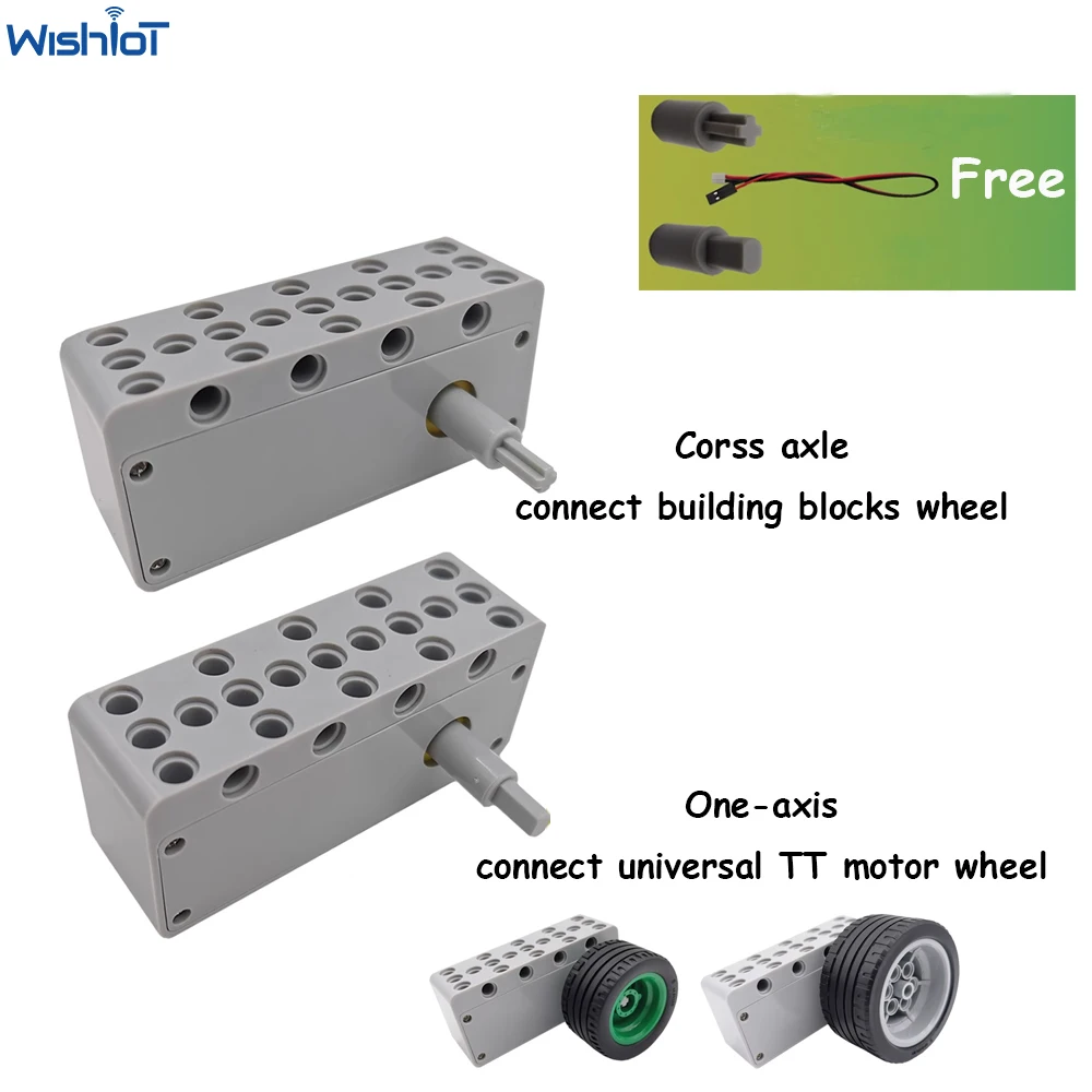 DC TT Motor Compatible with Legoeds Building Blocks Motor Car Programmable Adjust Forward Reverse Speed For Arduino Microbit