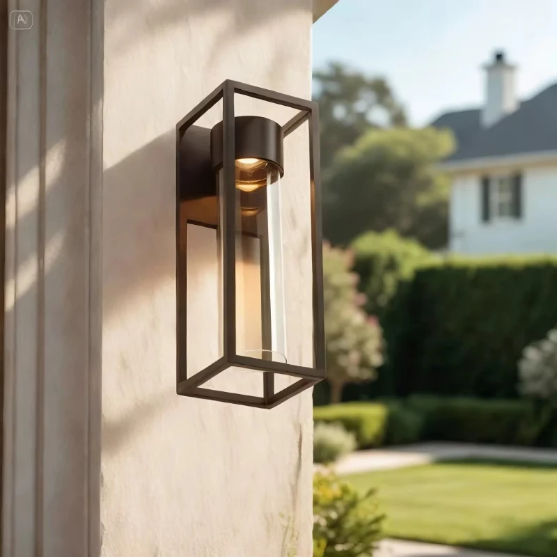

Outdoor Waterproof Light Emitting Diode Transparent Glass Wall Light Rectangle E26 Lamp Base Aluminum