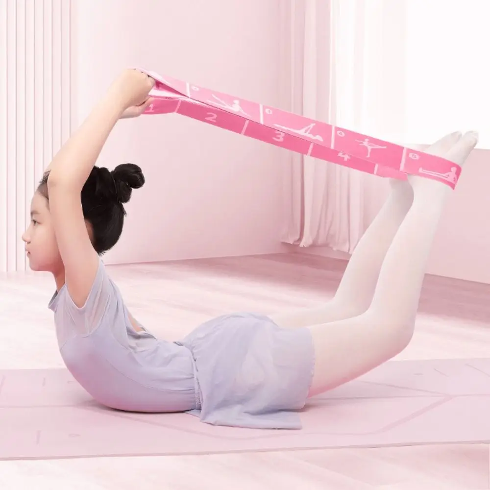 

Nylon Yoga Pilates Resistance Band Segmented Markings Stretch Strap Yoga Strap Elastic Band Gym Equipment Portable