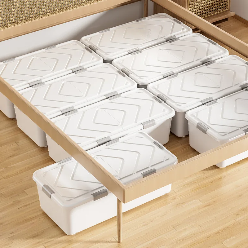 Extra large bed storage box, plastic storage box, home goods special storage box, bed bottom box