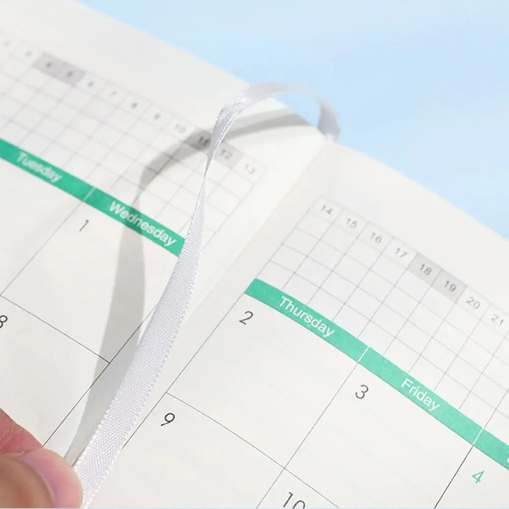 English 2026 Schedule Planner Notepad 12 Months Bookmark A5 Agenda Planning Notebook Simple Portable