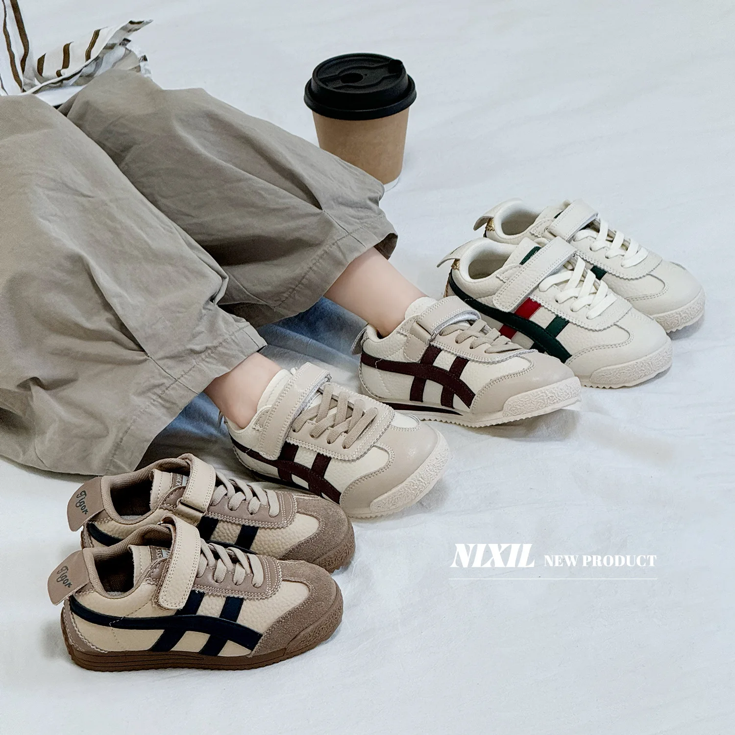 

Children's Forrest Gump shoes new style children's shoes suede leather soft sole baby shoes fashionable kids casual shoes