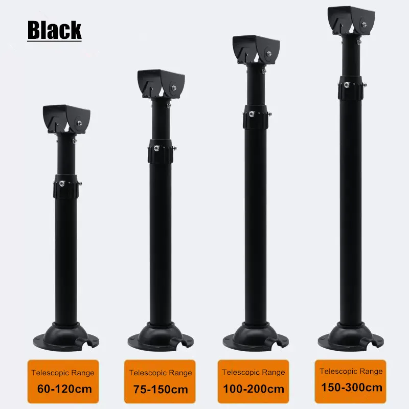 Aluminum Alloy Monitoring Bracket Sturdy Outdoor Adjustable 75-150CM/ 1M-2M Universal Bullet Camera Ceiling Mount Long Bracket