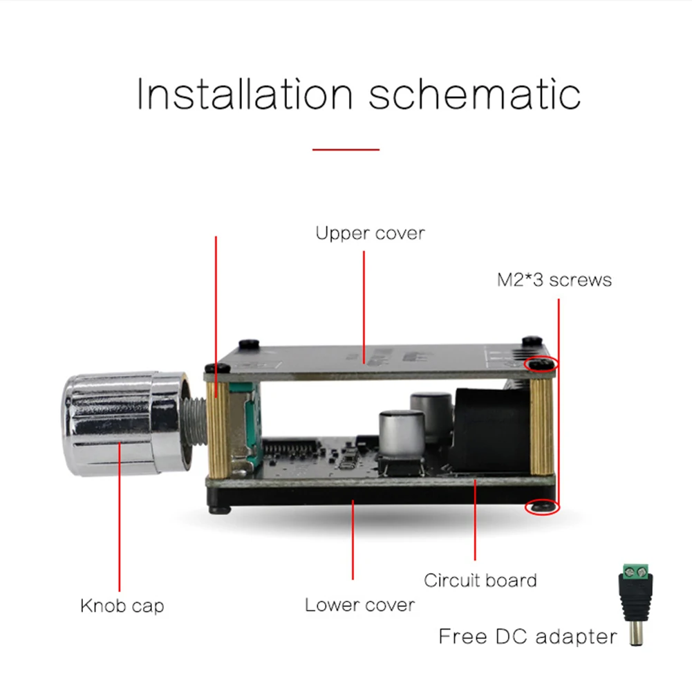 لوحة مكبر صوت ستيريو ، مجموعة وحدة مكبر صوت HiFi ، تحكم في التطبيق ، 20Wx2 #6