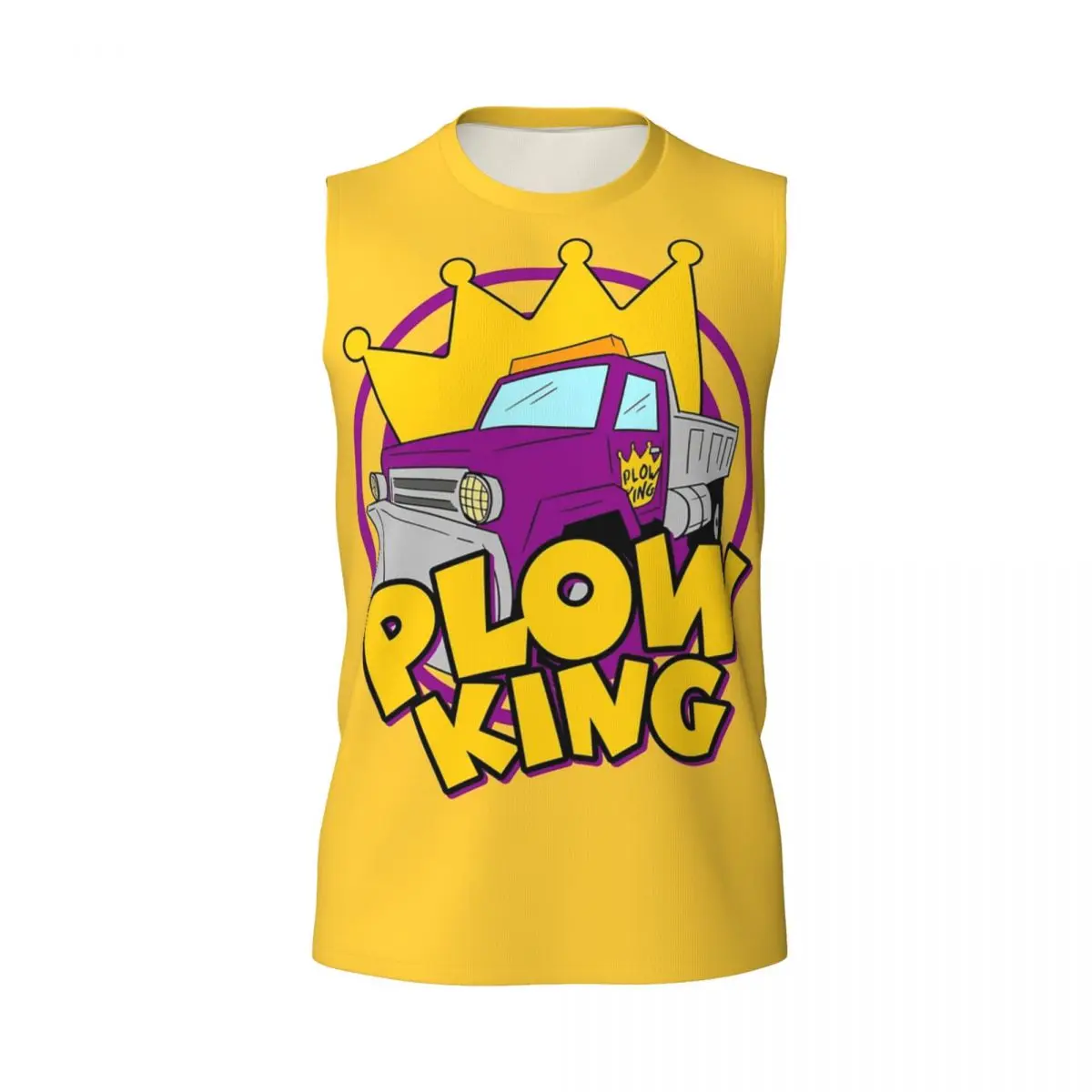 Plow King The Healthy Competition Men Printed Sleeveless T-shirt Casual Hip Hop Street Style Beach Holiday Tank Tops