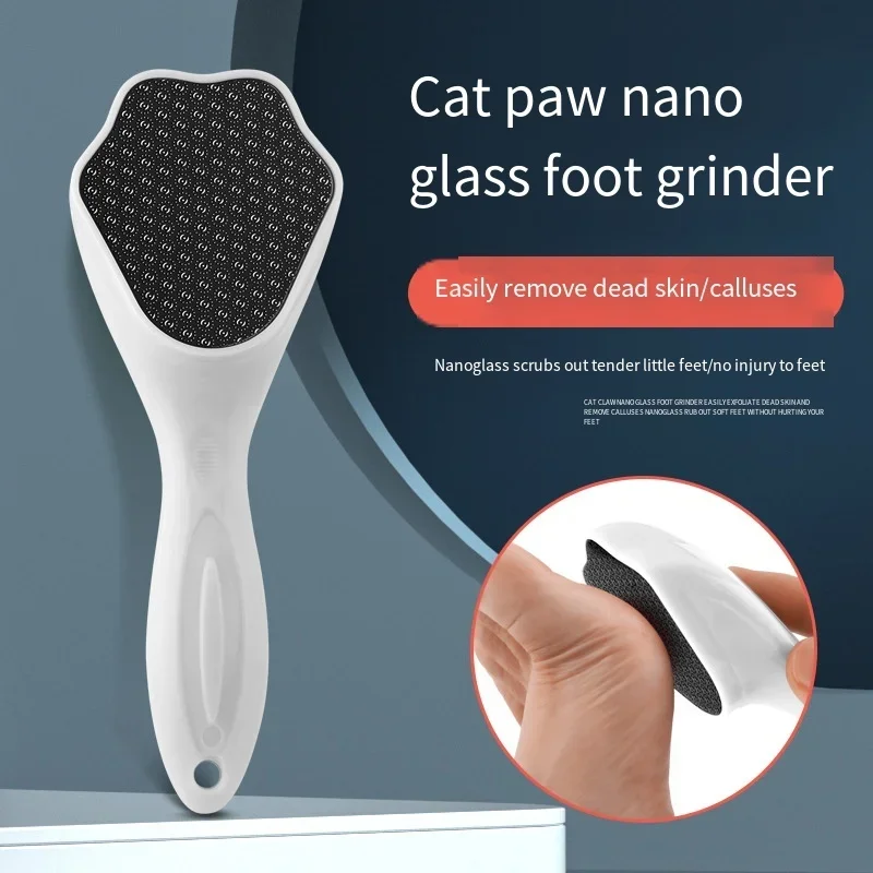 1 PC NANO Glass แฟ้มเท้าถอด Dead Skin Hard Calluses Pedicure เครื่องมือ Cat PAW Exfoliator ส้นเท้าเครื่องบดเท้า Scrubber Feet Care