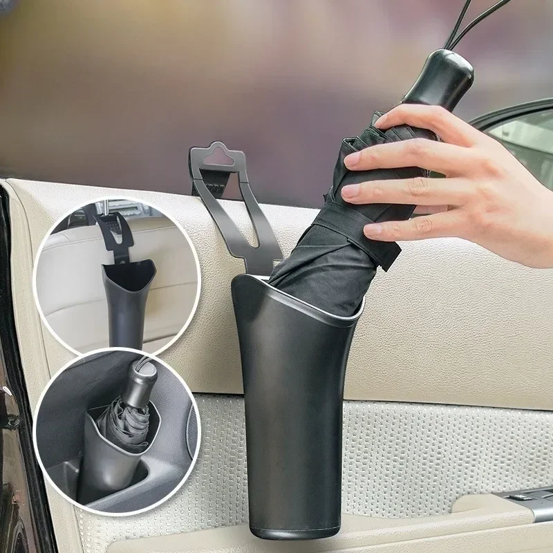 1/2 Piece Car Waterproof Umbrella Set Multi Functional Car Storage Garbage Can Car Rear Seat Umbrella Frame Beverage Rack