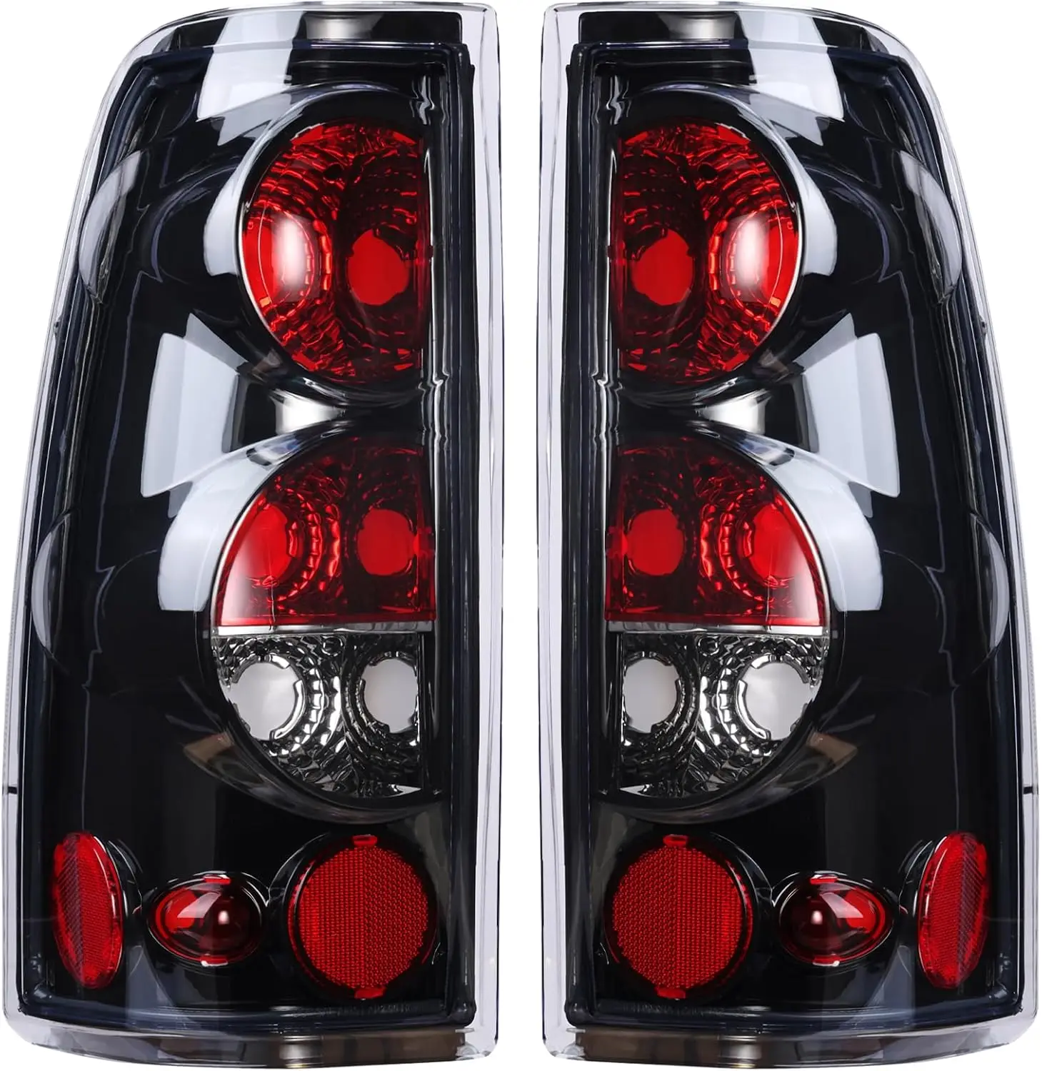 

Tail Light for 1999-2006 Chevy Silverado & GMC Sierra 1500-3500, Driver Passenger Side Brake Lamp, OE Black Clear Lens