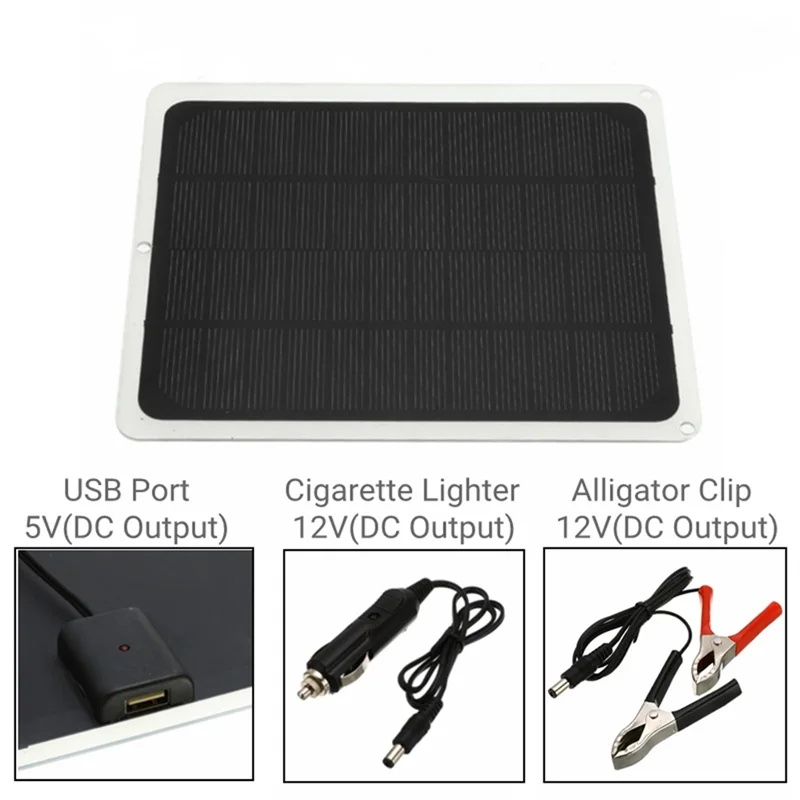 FEDI-para barco automotriz, mantenedor de cargador lento de batería Solar, Kit de carga de mantillo de Panel Solar impermeable de 12V para coche