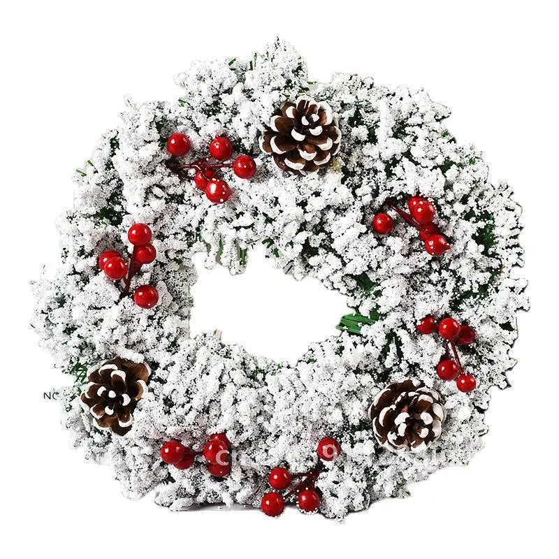 

New Christmas decoration wreath handmade Christmas wreath door hanging window props decoration