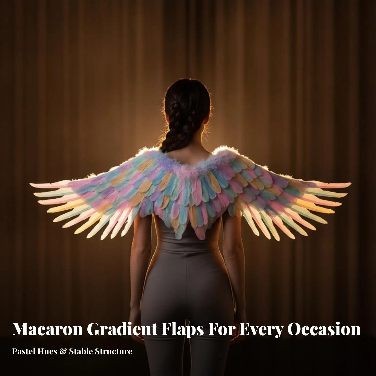 Kid Sized Feathered Wing Decoration for Performance Art Dress Up Party Accessory