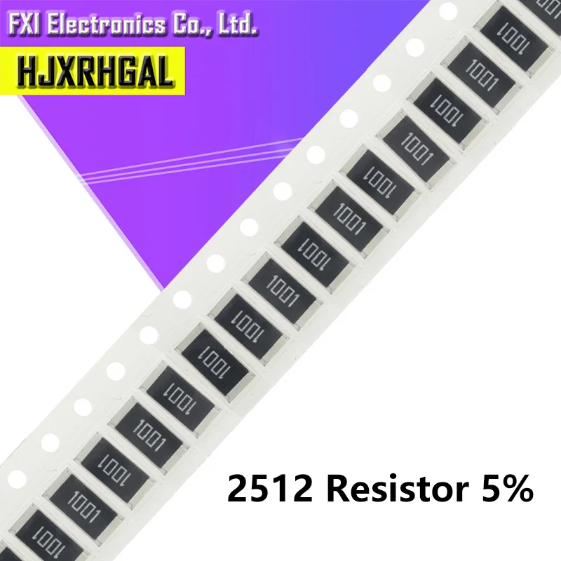 50Pcs 2512 SMD chip fixed  5% 1W 0.1R 0.01R 0.05R 0.001R 0.33R 1R 0R 10R 100R 2W 0.001 0.01 0.1 0.33 0.05 1 0 10 100 ohm