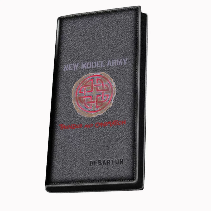 Red symbol inside circle design Men's Long Wallets Business Stylish Printing Design Casual Use Christmas Valentine's Father's Da