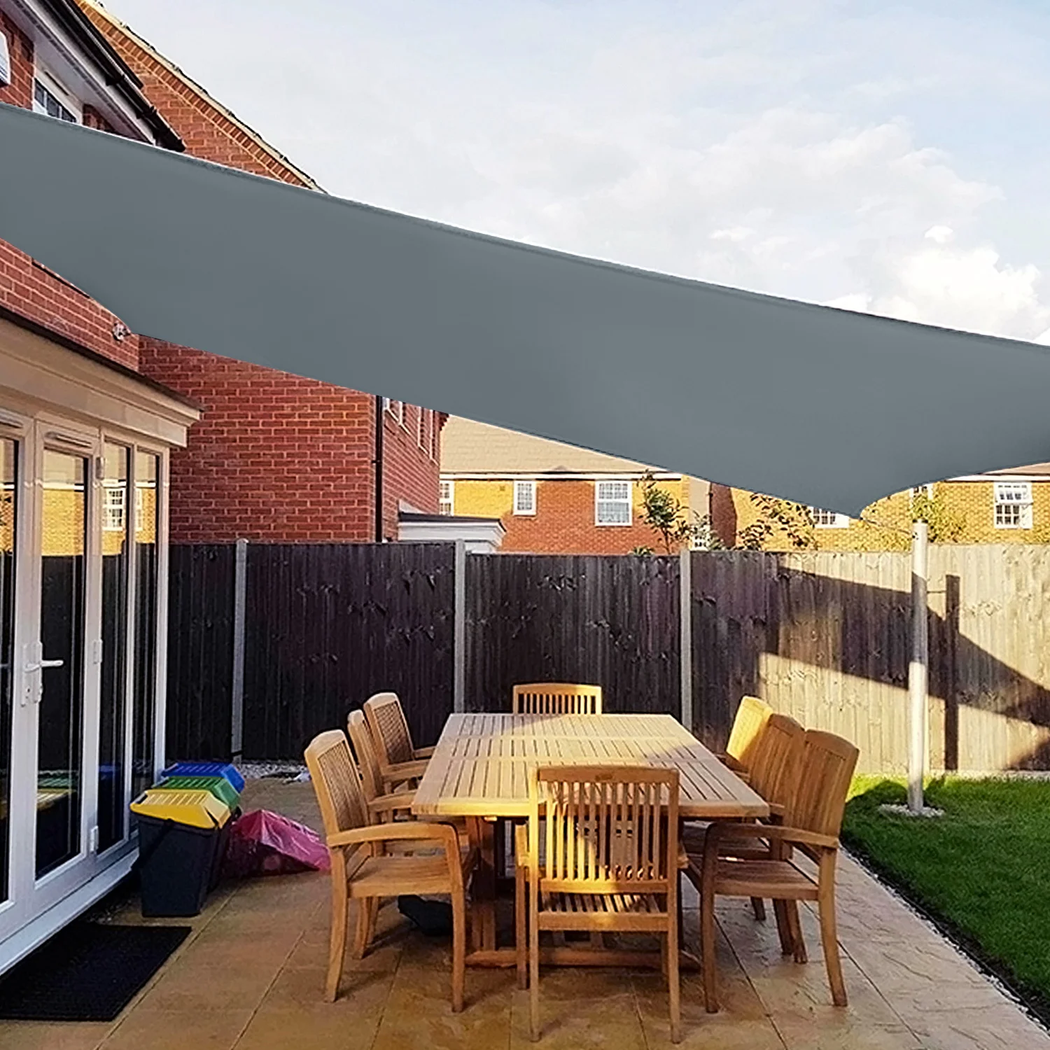 Factory Price 6x8M Sun Shade Shelter Waterproof Patio Garden Shade Sail  Block Cover Pool Awning Camping Picnic Tent Canopy