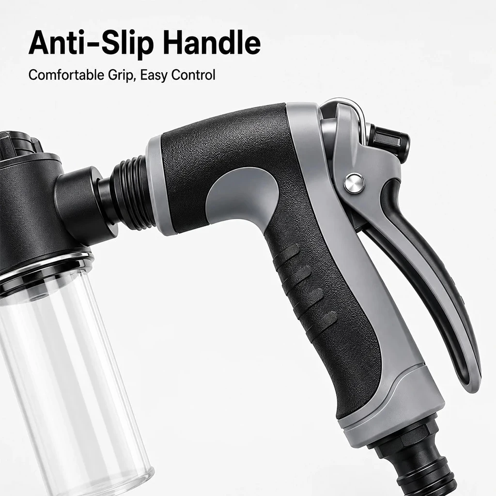 High-Pressure Car Wash Gun With Extended Spray Wand. Adjustable Nozzle For Garden Hose. Suitable For Cleaning Bicycles/ Vehicles/ Outdoor Areas/ Gardening Watering. view 6