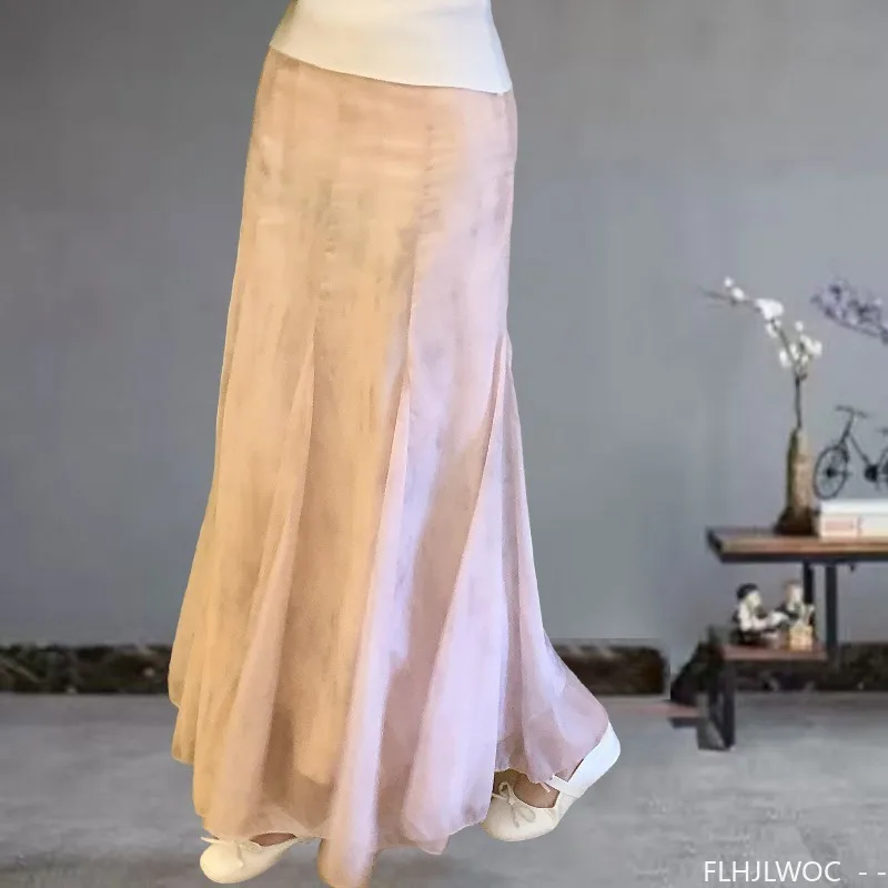 

Новогодний праздник, романтическая розовая шифоновая юбка-миди, милые милые девушки, женщины, классические универсальные облегающие юбки в стиле ретро для свиданий