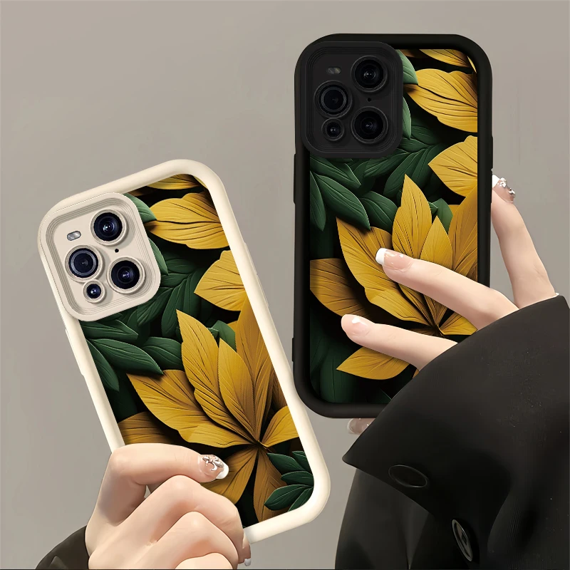 Abstract Plants Flowers Leaves Phone Case For OnePlus 8T KB2001 KB2000 KB2003 KB2005 Camera Protection Silicone Soft Cover Coque