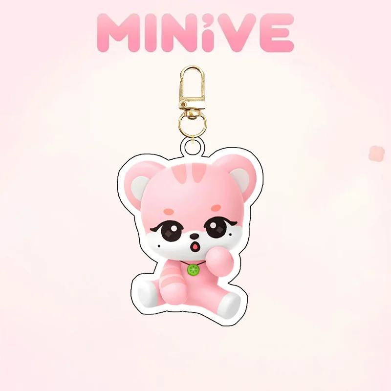 Ive Minivek Kpop Group Idol Acrylic Keychain Lovely Bag Charms Pendant Fans Gift Key Chain Souvenir Creative New Kingring Cute view 6