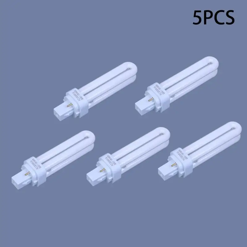 1/3/5Pcs Energy Saving Lamp Light Bulb Downlight Compact Fluorescent Bulbs Replacement Plug LED 2 Pin Double Tube LED Lamp Bulb