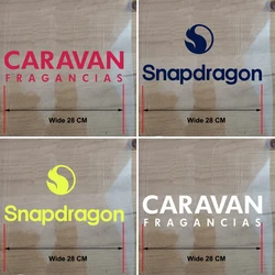 Football Sponsor CARAVAN FRAGANCIAS Middle LOGO Iron On Soccer Patches PU Material Snapdragon Chest Sponsor Champion patch