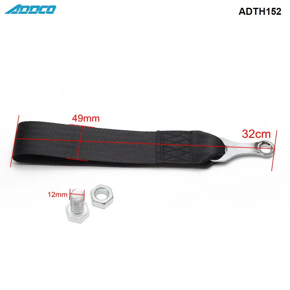 Racing Tow Strap with bolt-on hardware Universal Jdm for Cars Trucks ADTH152