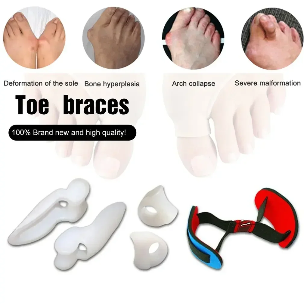 7 PZ/SET Toe Separator Metatarso Stecca Plantari Sollievo Dal Dolore Strumento di Cura Del Piede Borsite Maniche Alluce Valgo Correttore Allineamento