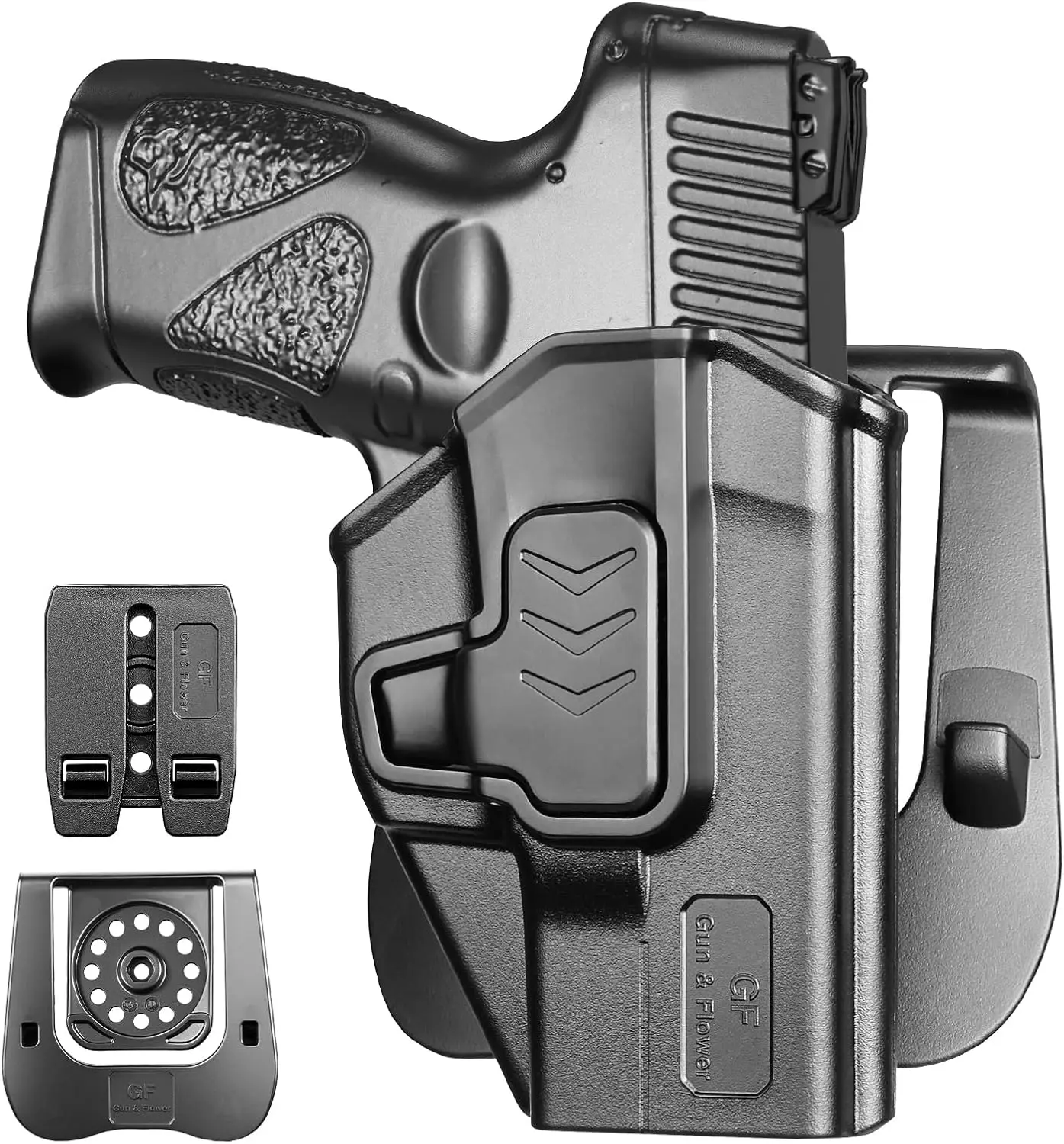 

For Taurus G2C/G3C,Millennium G2 PT111/PT140,OWB Holster,Outside Carry,Paddle and Molle Adapter,Index Finger Release,Right Hand