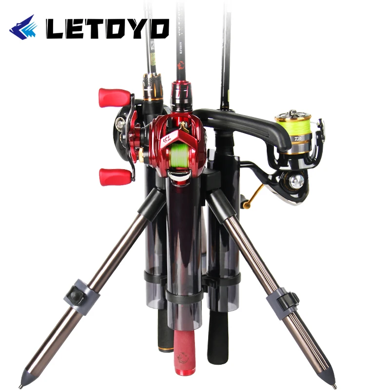 LETOYO-Portátil Pesca Rod Suporte Tripé, Caixa de Lure, Rod Stand, Barrel Holder, Pólo Acessórios, Ferramentas Bracket, 300, 530