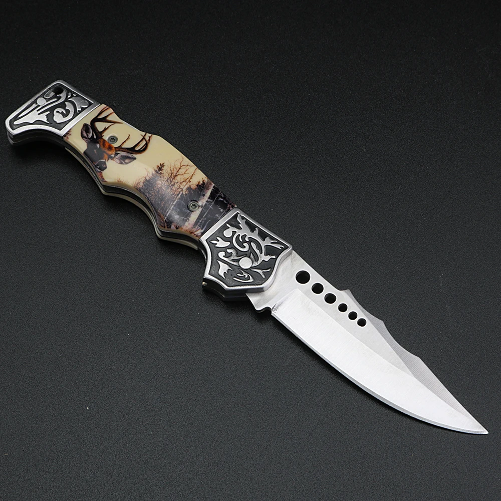 Outdoor Knife Pocket High Hardness Folding Knife 9cr18 Steel Survival Knife Camping Hunting Knife