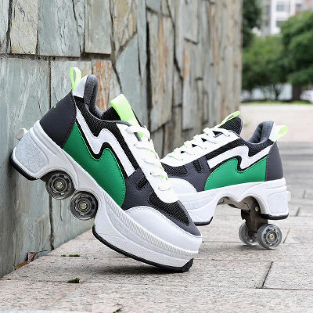 Deform-zapatillas de deporte Unisex para niños y mujeres, zapatos informales para caminar, patines de cuatro ruedas