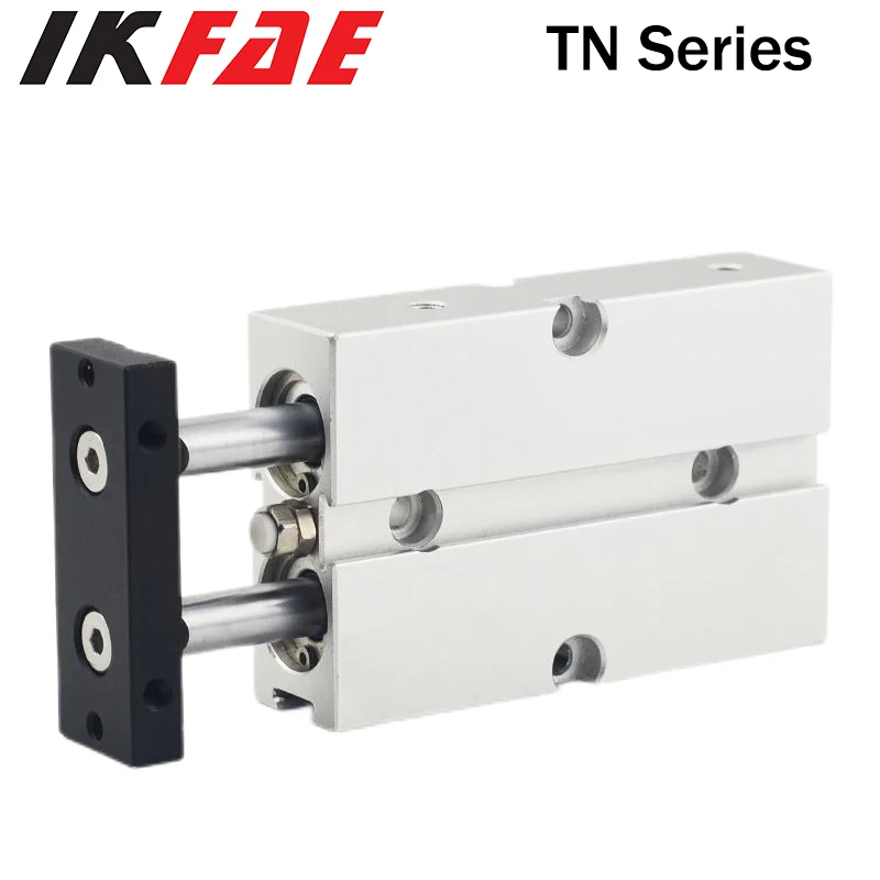 TN-serie dubbele TwinRod pneumatische cilinder Boring10 16 20 25 32 mm Slag 30 40 50 60 80 100 150 200 mm Aluminium luchtcilinder