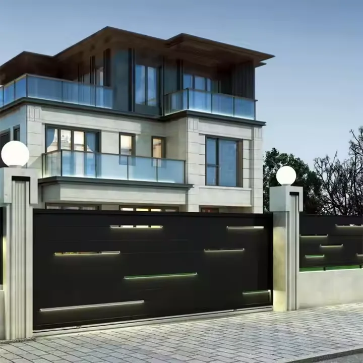 

Customization Gates Door Modern House Sliding Gate Latest Main Gate Designs Entrance Automatic Aluminum Foldable Villa Door