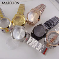 Classic Watch Case for EXPLORER Model Fit NH34 NH35 NH36 NH38 4R35/36 EAT2824 PT5000 SW200 4R35 100m Waterproof Rose Gold Black