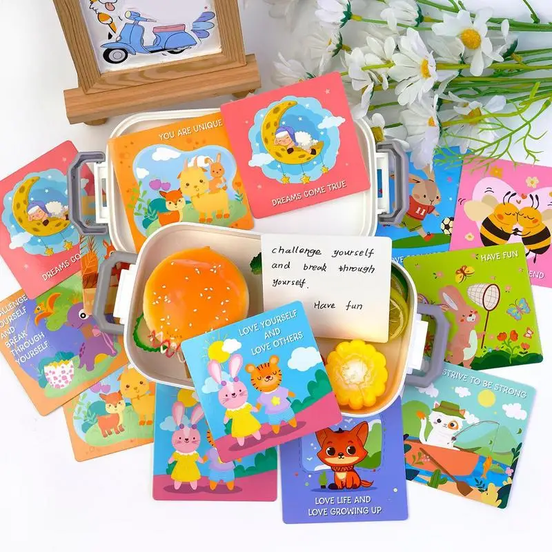 Inspirational Lunch Box Notes Cartoon Kids Affirmation Cards Positive Affirmation Cards Back To School Supplies For Family