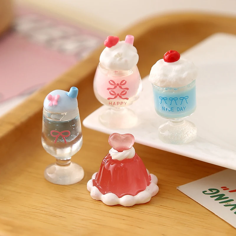 

3Pcs 1:12 Dollhouse Mini Ice Cream Cups-Cherry Cream Dessert Models,Miniature Dessert Display for KitchenScenes& Dioramas