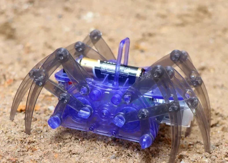 مجموعة ألعاب تجميع ثلاثية الأبعاد تعليمية جديدة يمكنك صنعها بنفسك، نموذج عنكبوت روبوت كهربائي مقدس للأطفال