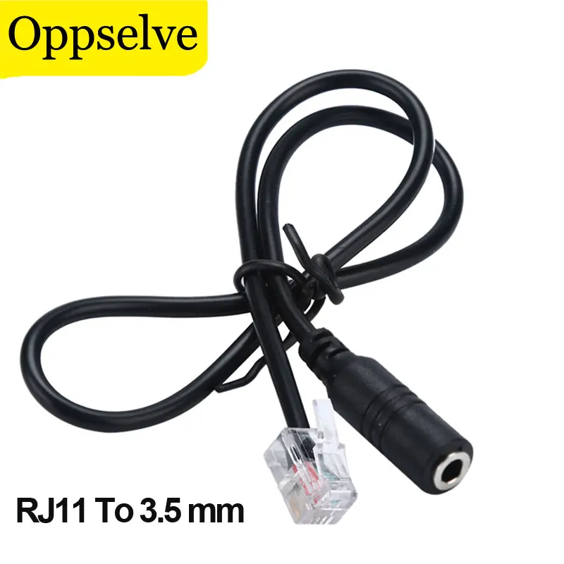 

RJ11 Male To 3.5mm Female Phone Adapter Convertor Headphone Converter For Telephone PC Computer Headset 3.5 mm Jack Audio Cable