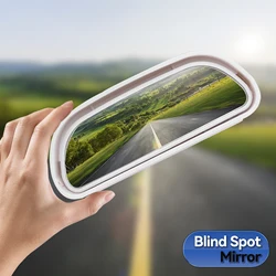 White Blind Spot Mirror Car Reverse Parking Wide Angle Convex Rear View Mirror 360Degree Stick On Rearview Auxiliary Accessories