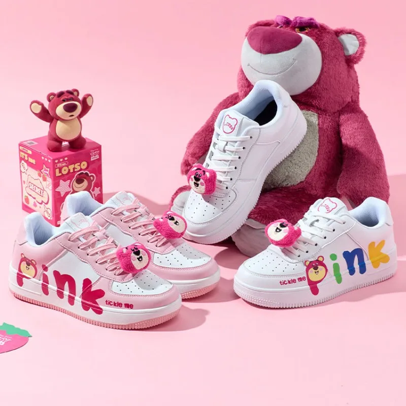 Disney Cute Cartoon Lotso Primavera Scarpe casual multifunzionali genitore-figlio Scarpe comode da corsa in tela Regalo per gli studenti
