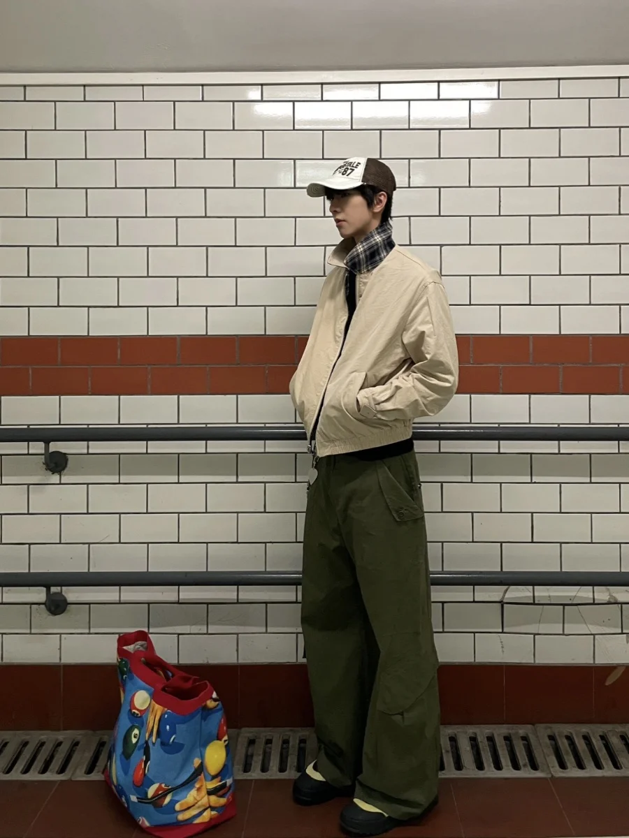 

Classic American Harrington Collar Jaet Men's Women's Cheered ort Coat Spring Autumn Cleanfit Trendy Youth Loose Fit