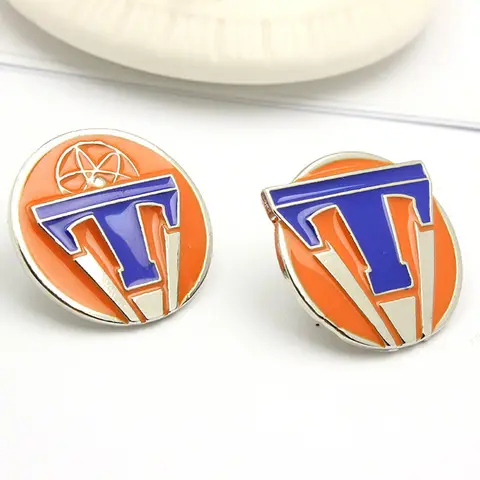 2Pcs/Set Movie Tomorrowland Logo Enamel Brooch Creative Funny Lapel Pin Backpack Metal Badge Fashion Jewelry Accessories Gifts