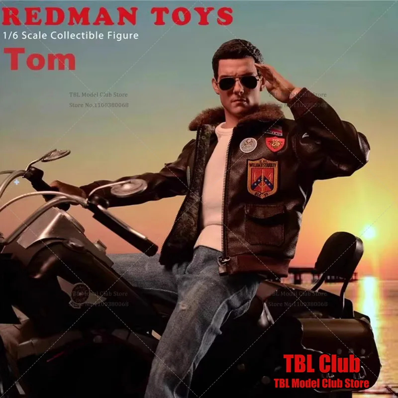 

In Stock REDMAN TOYS RM055 1/6 Scale Male Soldier Motorcycle Boy Tom Cruise Full Set 12'' Action Figure Model for Collection