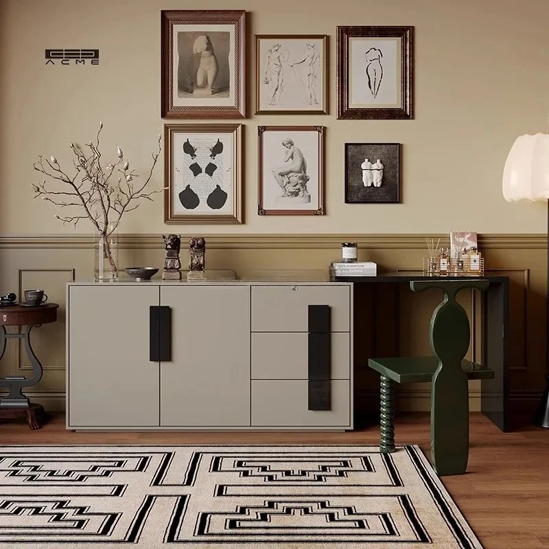 

Комод для хранения, встроенный комод, современный итальянский выдвижной угловой стол для макияжа из цельного дерева