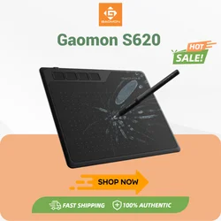 Gaomon S620 Digital Tablet 6.5x4 Inch Portable Thin Graphics Tablets for Drawing Playing OSU, Easy Android Phone Connection